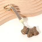 Bling studded dog dangle - Keychain / Bag charm