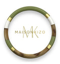 Maison Kizo - Buffalo Horn bangle - White/Green
