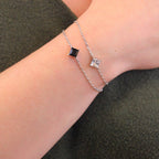 Calle bracelet - Silver and black