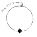 Calle bracelet - Silver and black