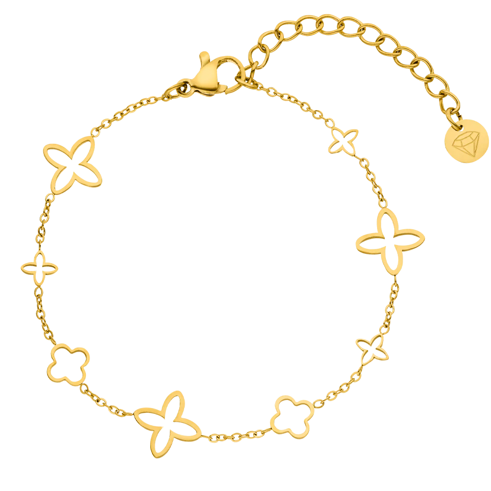 Fancy clover bracelet - 18K Gold plated