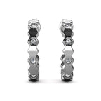 Sparkling hoops earrings - Silver and crystal