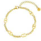 Five prestige bracelet - 18K gold-plated