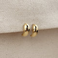 Curved small stud earrings - 18k Gold filled