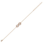 Infinity eight bracelet - Rose gold and crystal
