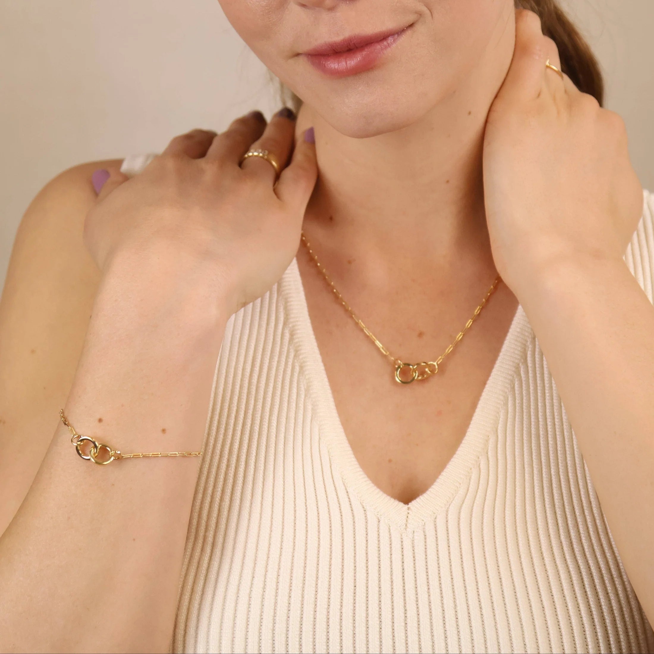 Linked bracelet - 18k Gold filled