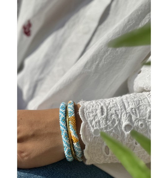 Maison Kizo - Nepalese bracelet - Blue/White/Orange