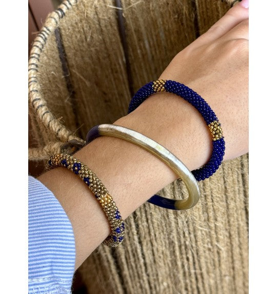 Maison Kizo - Nepalese bracelet - Navy blue/Gold