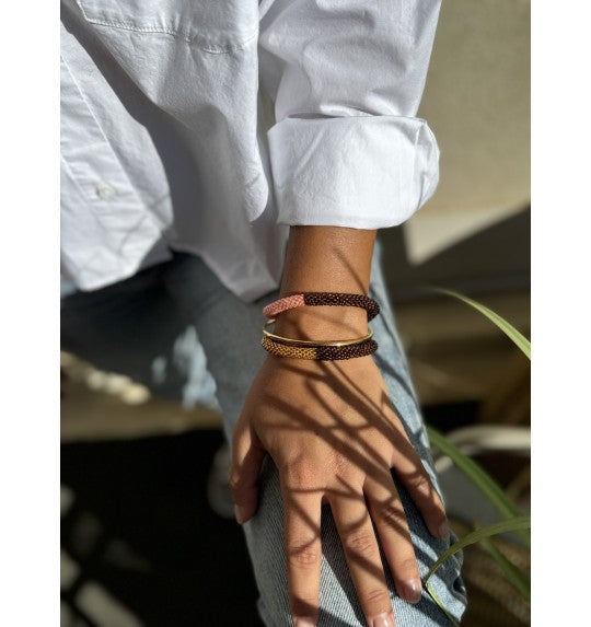 Maison Kizo - Nepalese bracelet - Coral/Brown