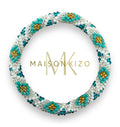 Maison Kizo - Nepalese bracelet - White/Blue/Gold