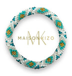 Maison Kizo - Nepalese bracelet - White/Blue/Gold