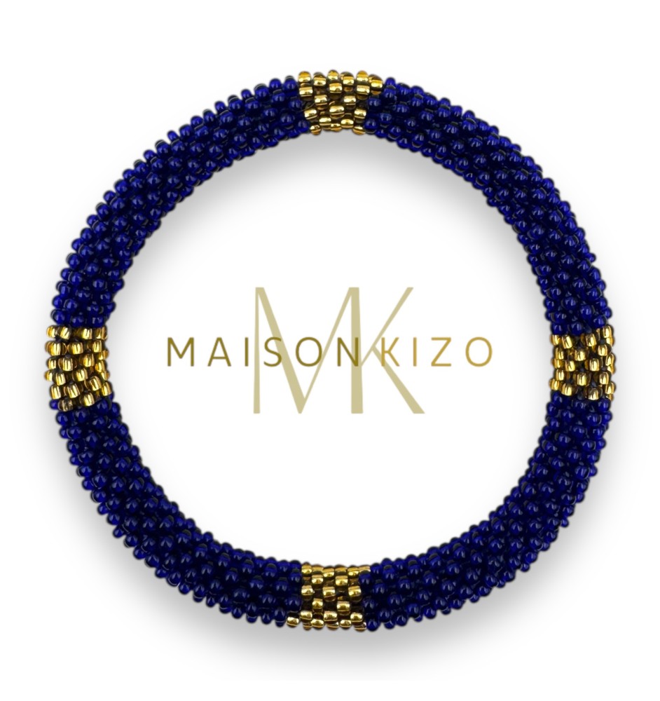 Maison Kizo - Nepalese bracelet - Navy blue/Gold