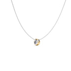 Moon pendant - Gold and crystal