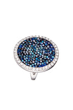 Ocean ring - Silver and blue - Size 52