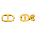 Prestige stud earrings - 18K gold-plated - Gold