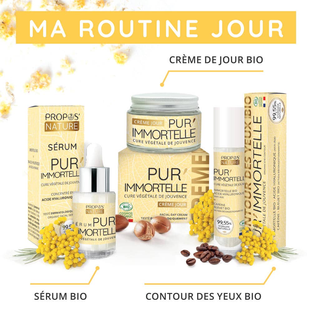 Pur' immortelle day kit - 3 organic anti-aging treatment